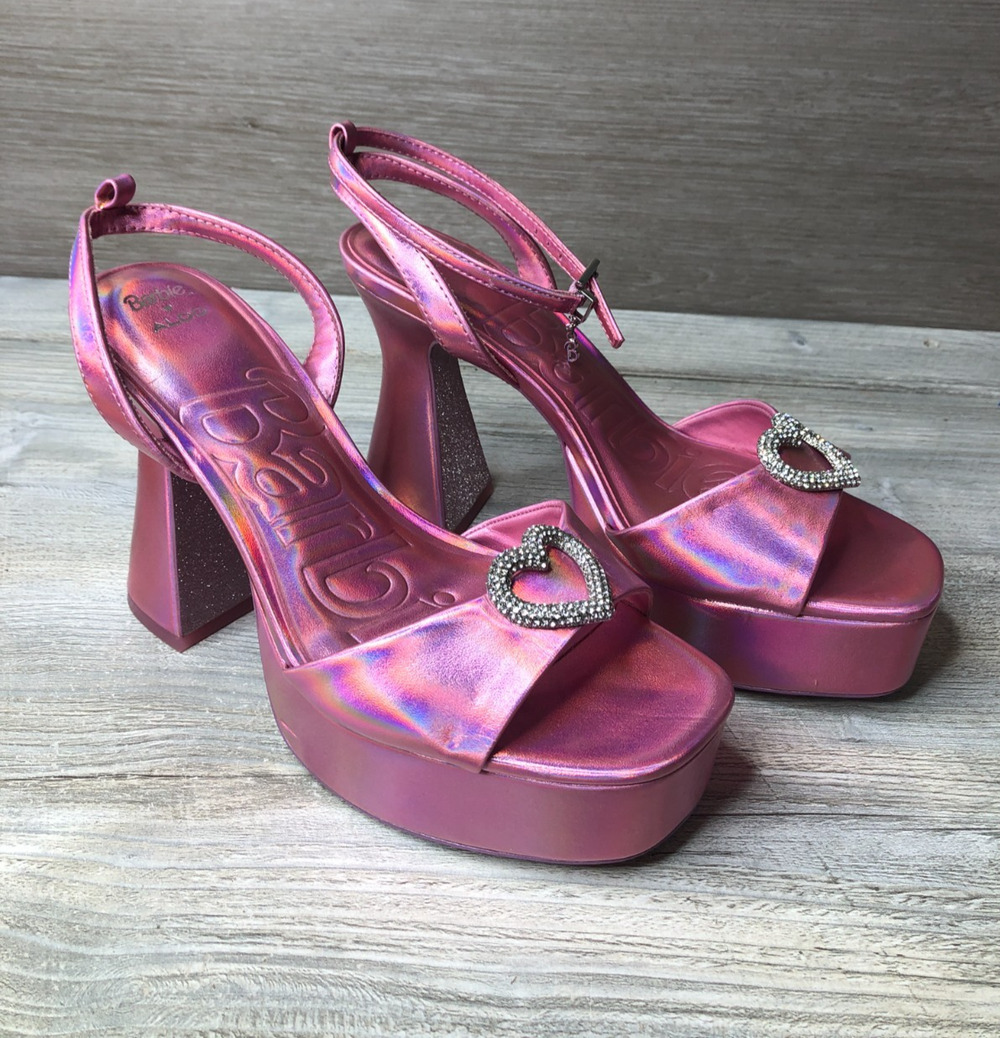 Aldo X Barbie Women's Size 8 Platform Heel Sandal Barbie Party NEW w/ Defects
